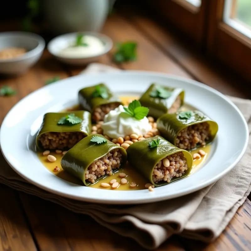 Makruts de Hojas de Vid con Arroz y Carne Picada: Receta Libanesa al Vapor sin Aceite