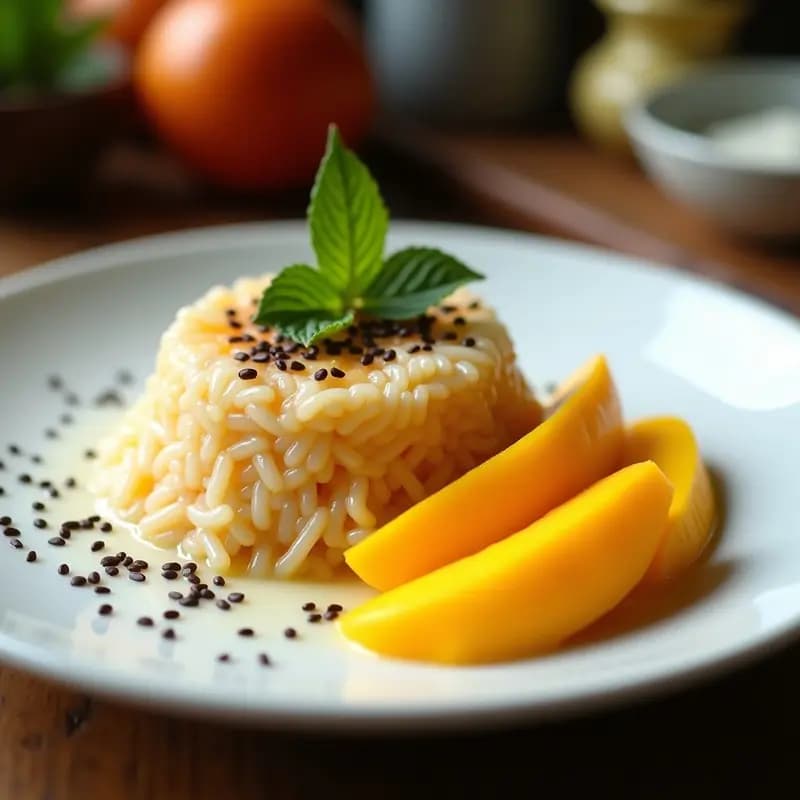 Mango Sticky Rice: Postre Tailandés de Arroz Pegajoso y Mango Fresco en 25 Minutos