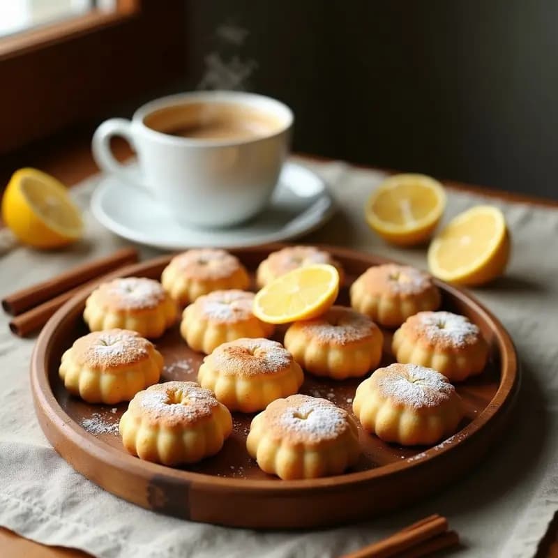 Mantecados de Almendra: Desayuno Dulce Andaluz con Canela y Limón
