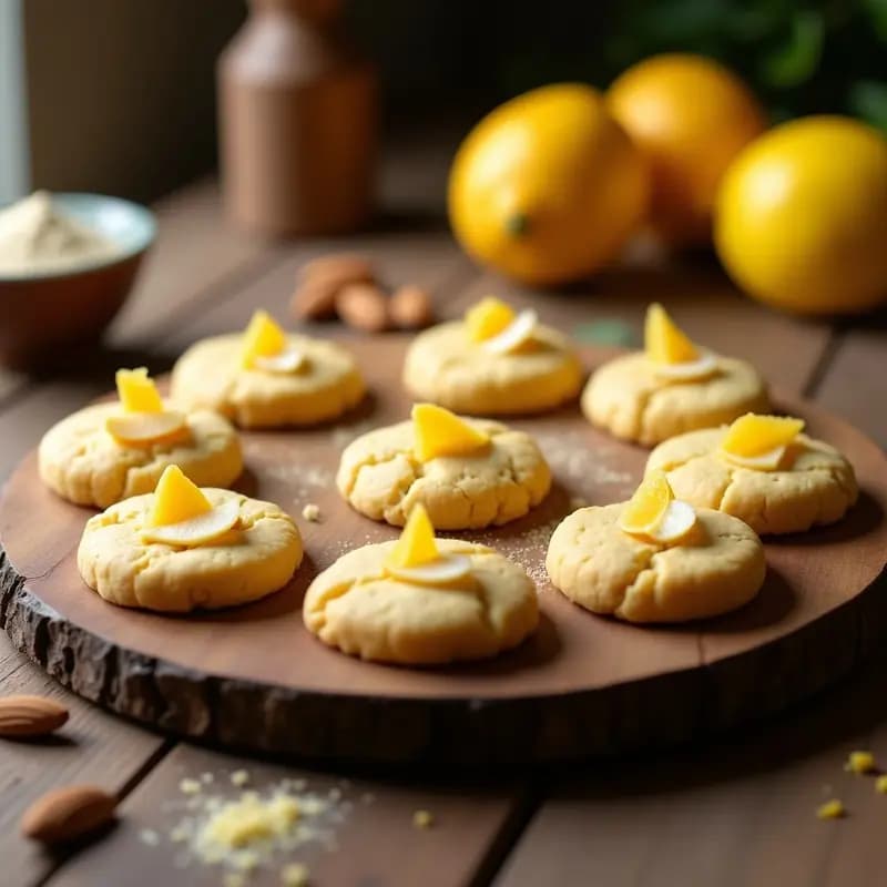 Mantecados de Almendra y Limón: Galletas Españolas Sin Gluten y Sin Lactosa