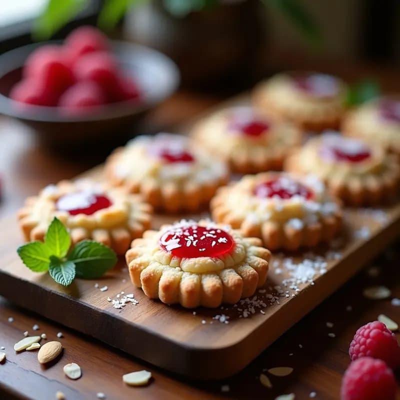 Mantecados de Almendra y Raspberry: Postre Andaluz con Toque Moderno