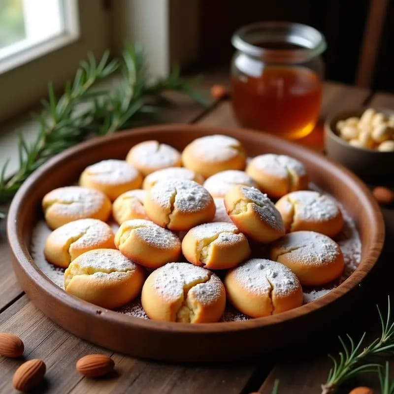 Mantecados de Cerdeña con Miel: Galletas Tradicionales de Navidad con Toque Dulce