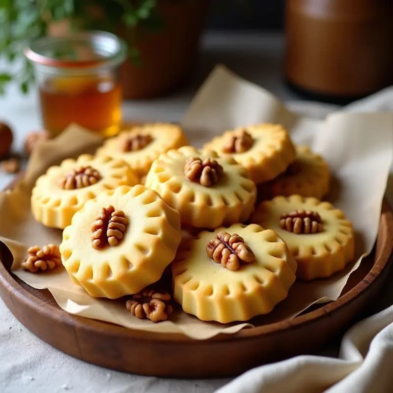 Mantecados de Cerdeña con Miel y Nueces: Postre Sardo-Español de Influencia Italiana