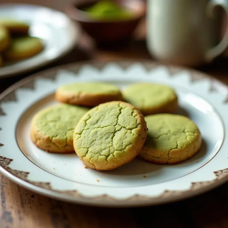 Mantecados de Harina de Coco y Matcha: Galletas Españolas Keto y Sin Azúcar