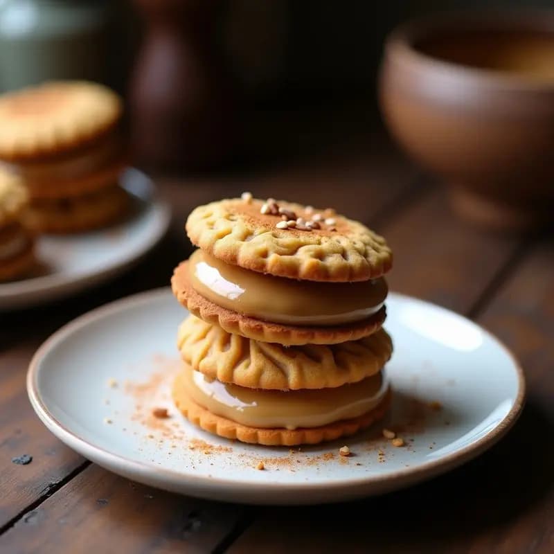 Mantecol de Maní y Miel: Alfajores Argentinos Sin TACC con Relleno de Dulce de Leche Vegano