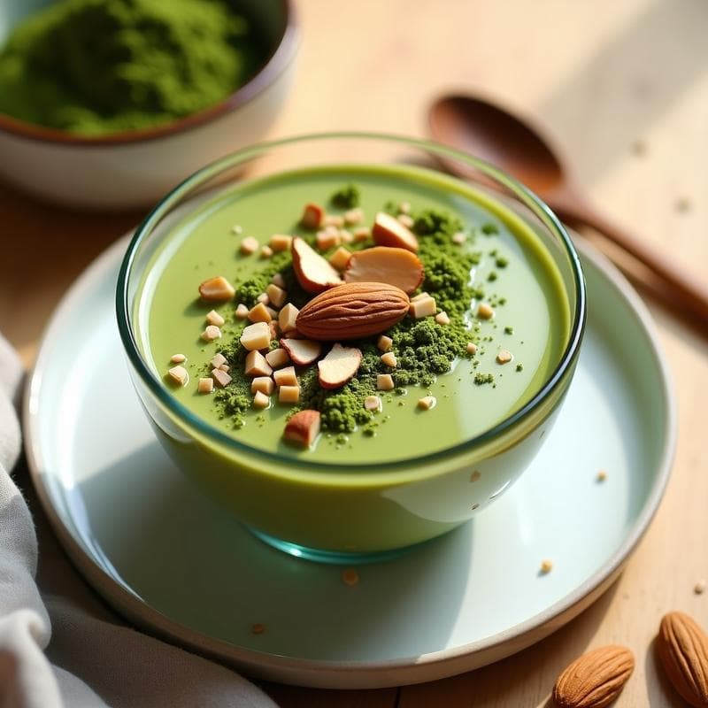 Mantequilla de Cacahuete y Matcha con Trozos de Almendra: Desayuno Energético Keto