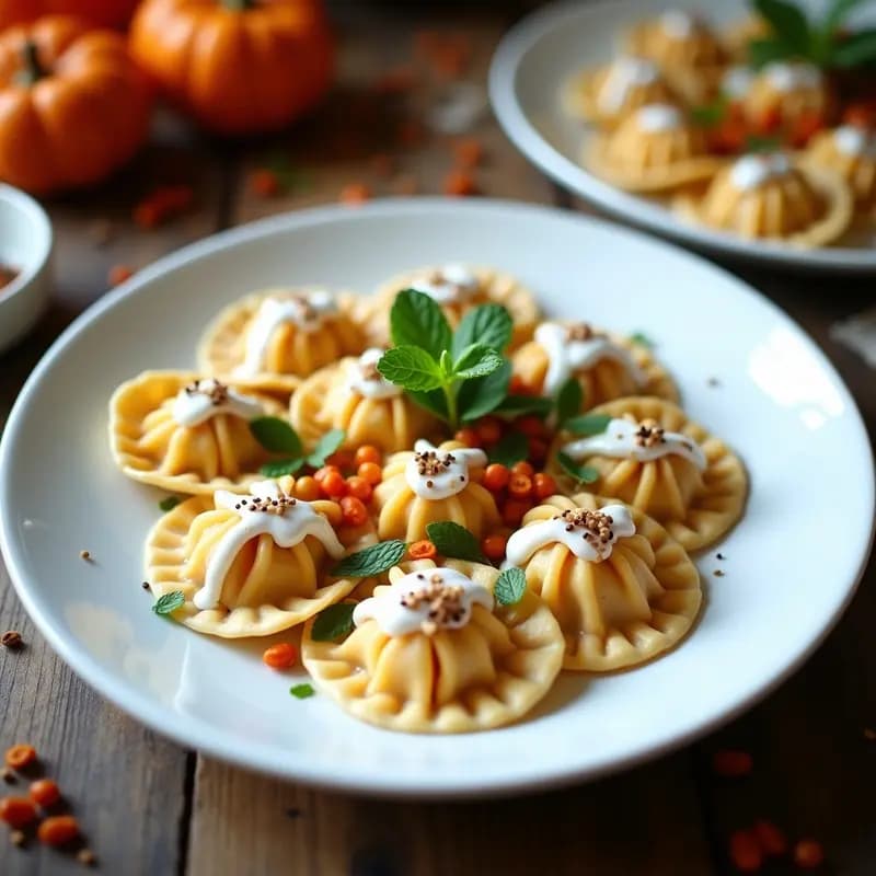 Manti Turco de Calabaza y Lentejas Rojas: Dumplings de Otoño en Thermomix
