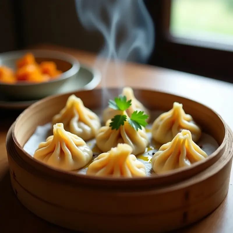 Manti de Calabaza y Nueces: Empanadillas Uzbekas Veganas al Vapor