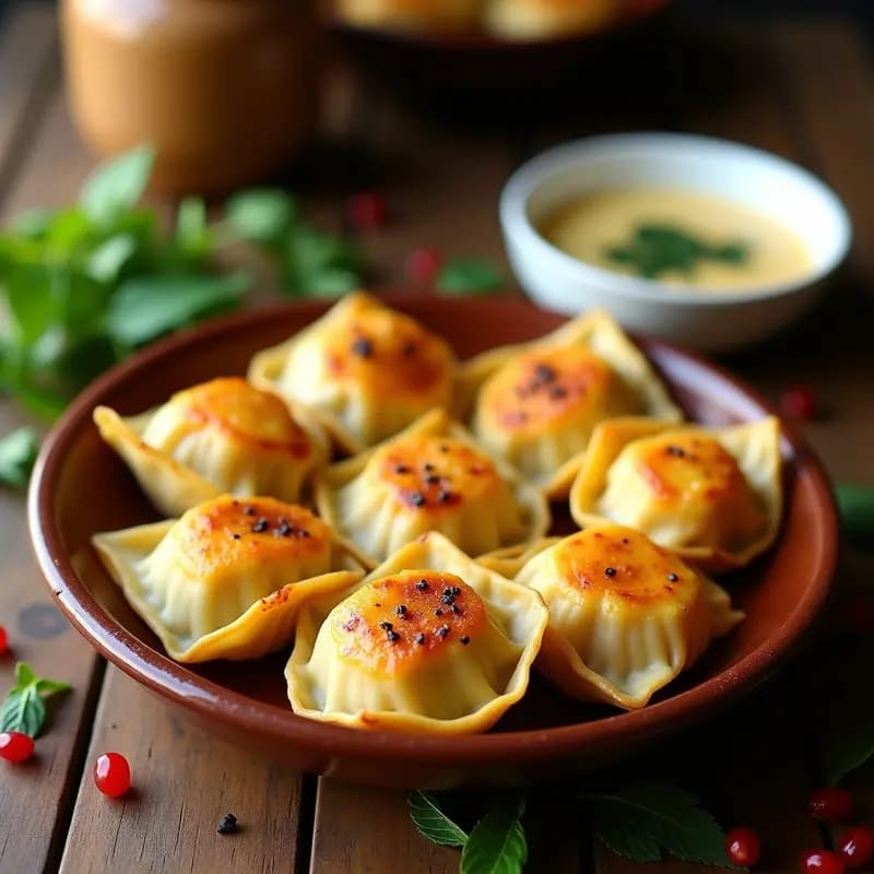 Manti de Calabaza y Queso Vegano: Dumplings Turcos al Horno Sin Gluten
