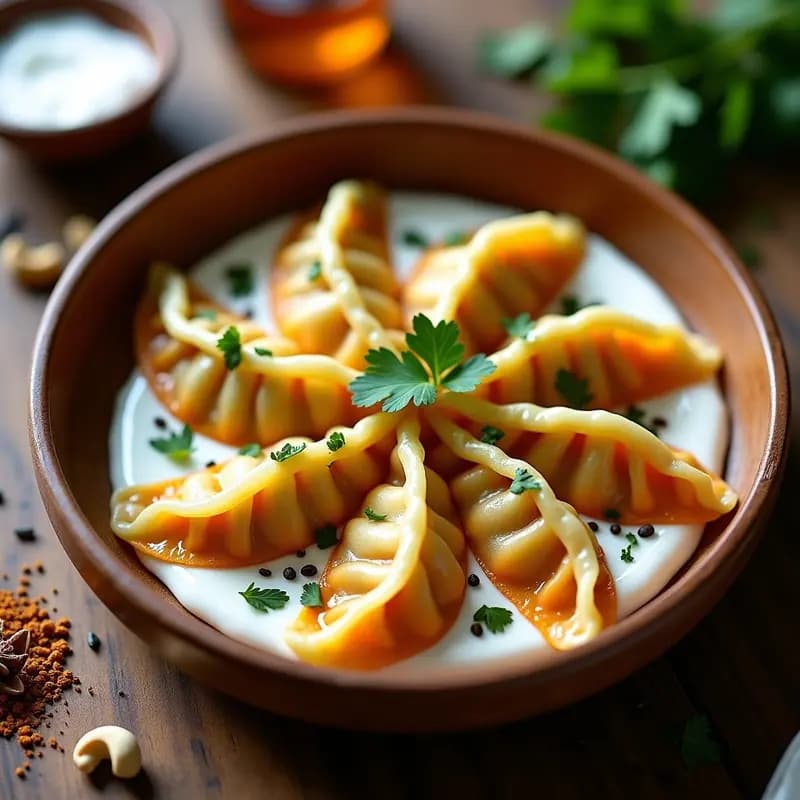 Manti Uzbeko con Calabaza y Especias: Receta de Dumplings Veganos al Vapor