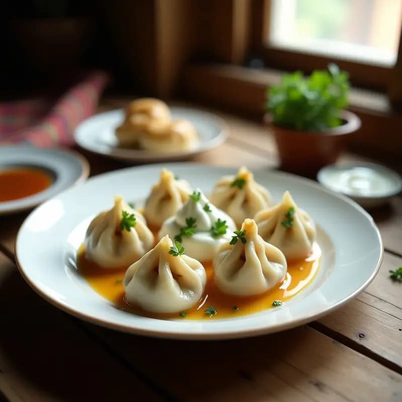 Manti de Carne con Yogur y Salsa de Ajo: Receta Turca Tradicional al Vapor
