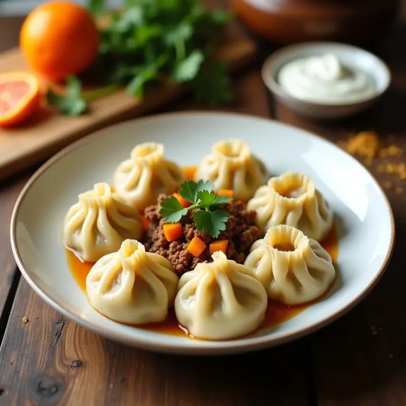 Manti Kazajo con Carne de Cordero y Calabaza: Receta de Asia Central en Olla Lenta