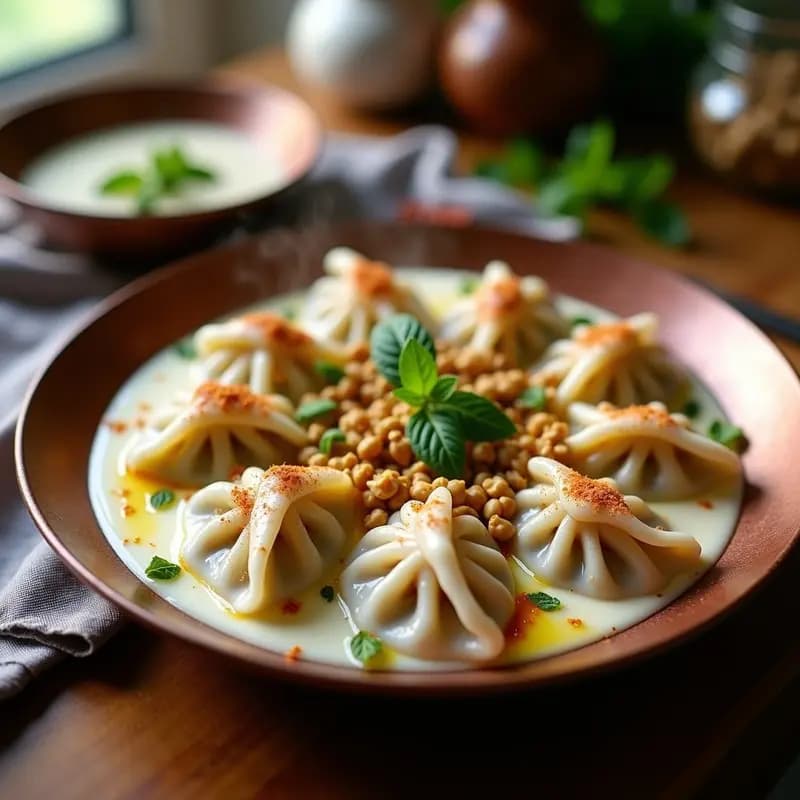 Manti de Cordero y Yogur: Receta Turca Tradicional con Toque de Ajo y Menta