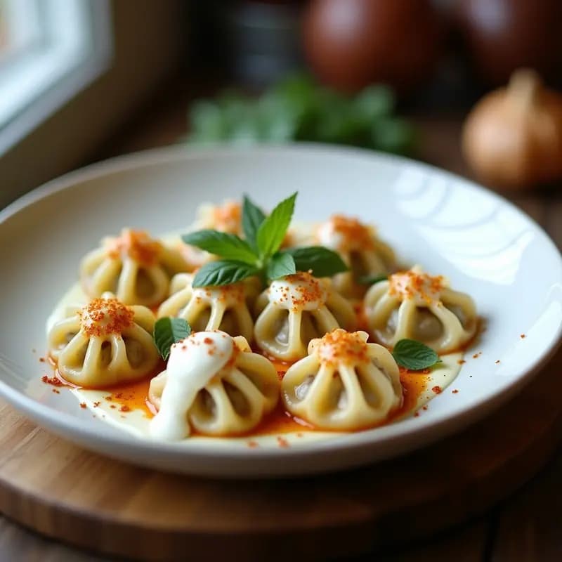 Manti Turco Rellenos de Carne de Res y Yoğurt con Ajo: Receta Tradicional al Vapor