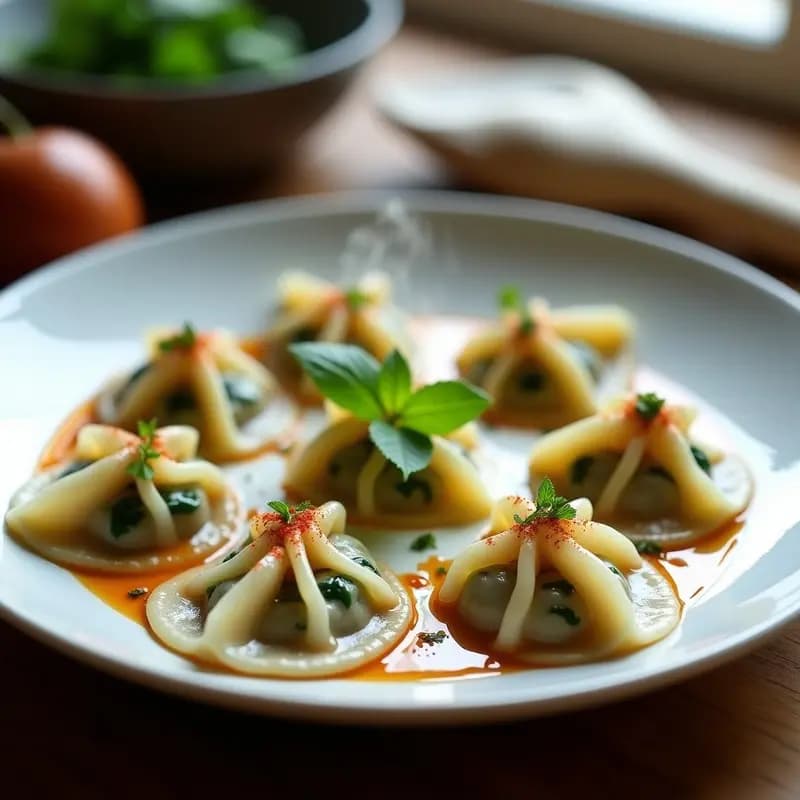Manti Turco con Yogur y Ajo: Receta de Asia Central Rellena de Lentejas y Espinacas
