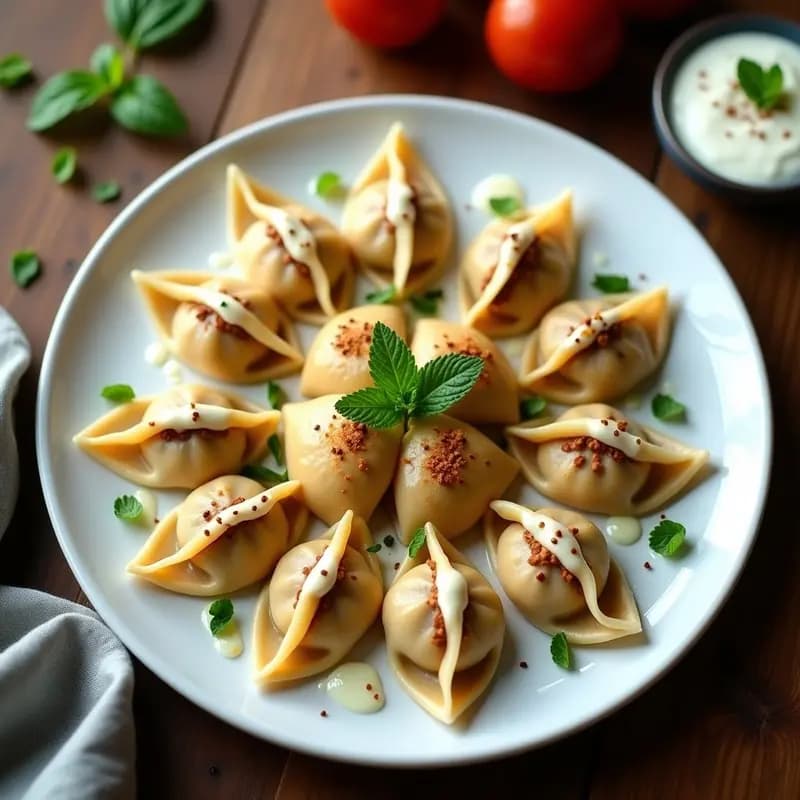 Manti Turcos Rellenos de Carne Picante y Yogur: Receta Árabe Gourmet en 30 Minutos