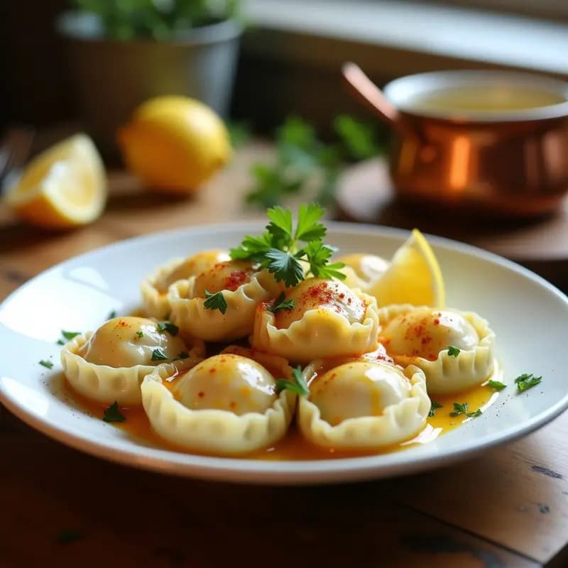 Manti Turcos con Yogur y Salsa de Ajo: Receta de Dumplings Rellenos de Cordero