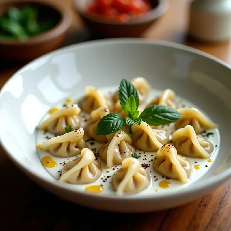 Manti Turco con Yogur y Ajo: Dumplings de Carne al Estilo Anatolia en Olla