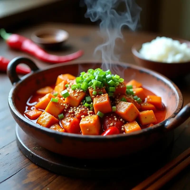 Mapo Tofu Chino con Salsa Picante y Pimienta de Sichuan: Receta Vegana en 20 Minutos