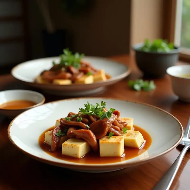 Mapo Tofu con Setas Shiitake: Receta China Vegana y Picante en Wok