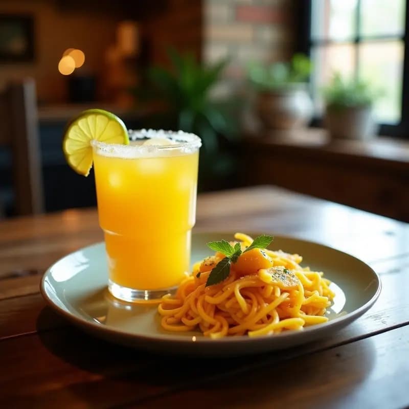 Margarita de Mango y Chile con Bordes de Sal y Tajín: Coctel Mexicano con Toque Picante