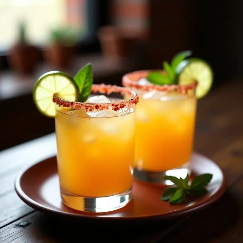 Tamarind Margaritas con Chili y Sal de Himalaya: Cóctel Mexicano Picante y Sin Azúcar