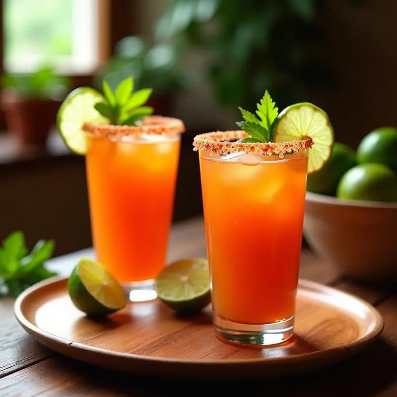 Tamarind Margaritas con Chili en Sal: Bebida Mexicana Refrescante y Picante