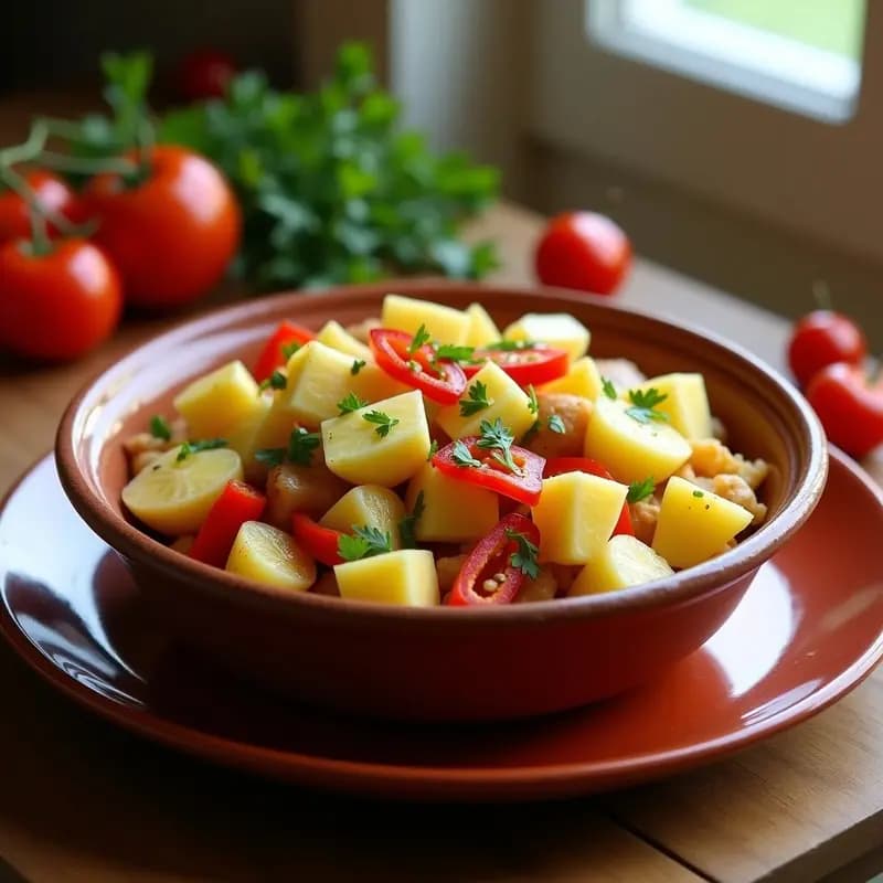 Marmita de bonito con Patatas y Pimientos: Receta de Verano Fresca y Sabrosa
