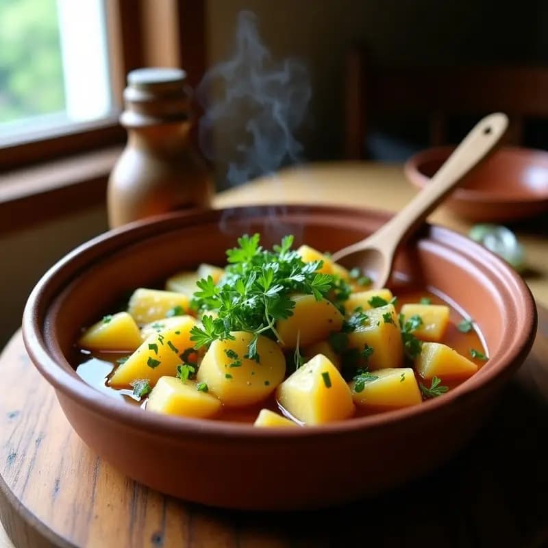Marmita de Patatas con Berros y Aceite de Oliva: Platazo Extremadureño de la Abuela