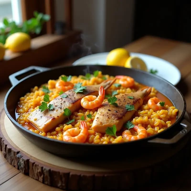 Marmita de Pescado con Arroz: Receta de Pescadores Valenciana en Sartén