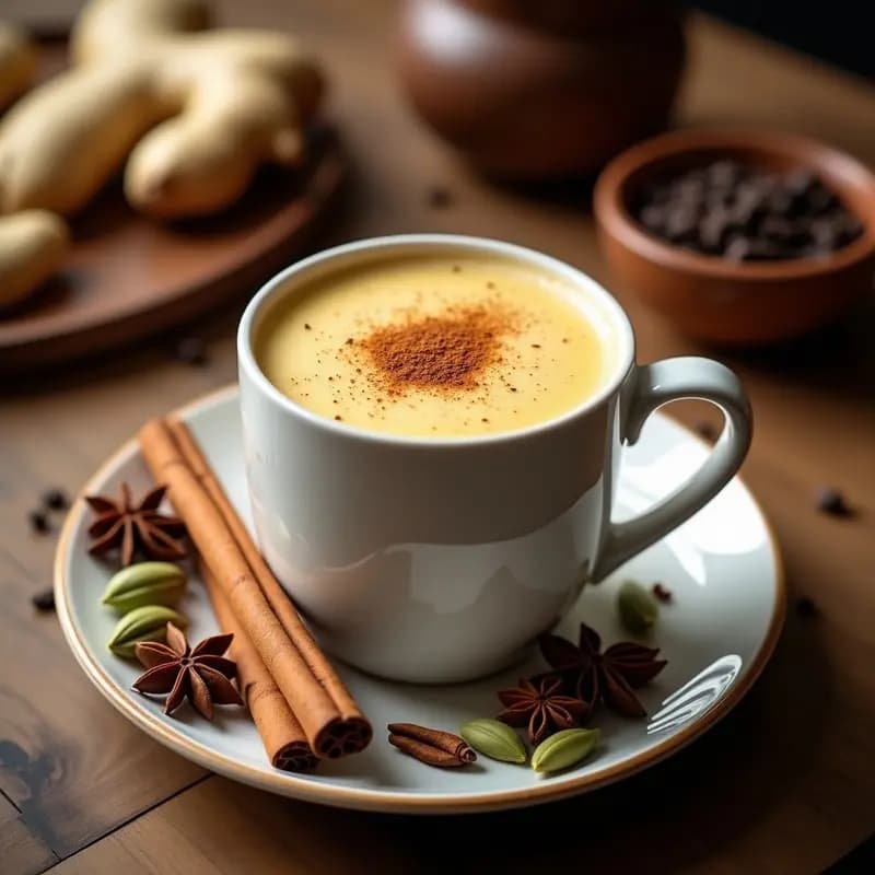 Masala Chai Latte Proteico: Bebida India con Especias y Proteína Vegetal