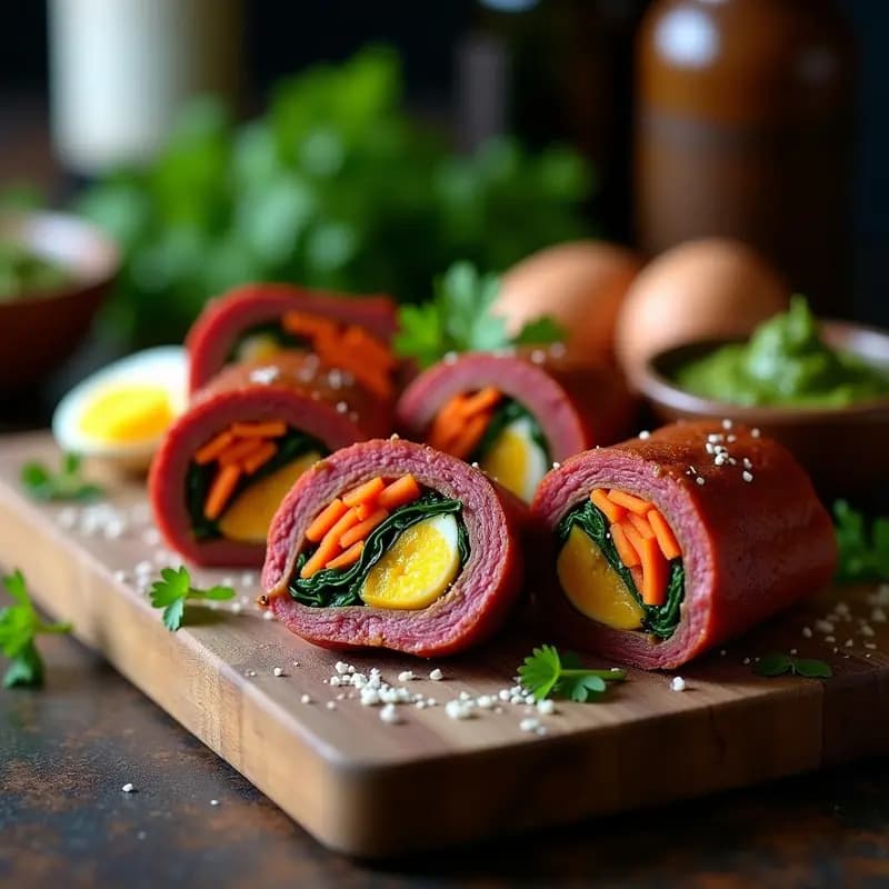 Matambre Argentino Relleno de Verduras y Huevos: Receta Tradicional para Fiestas