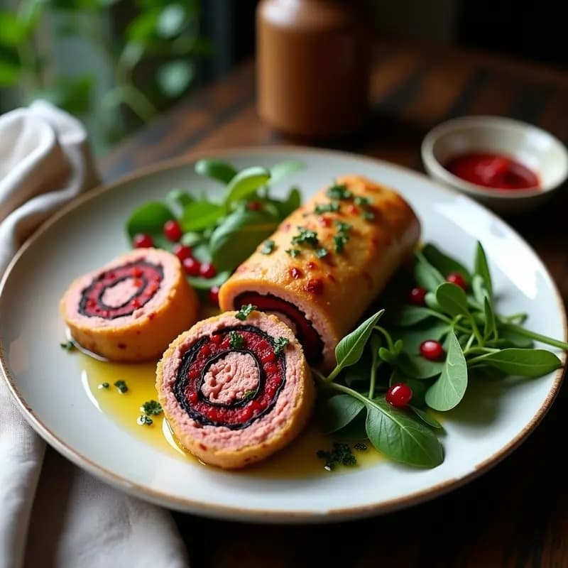 Matambre Relleno con Vegetales y Hummus: Receta Argentina Sin Carne en Horno