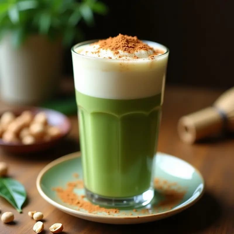 Matcha Latte con Leche de Avellanas: Bebida Japonesa Antioxidante y Sin Lactosa