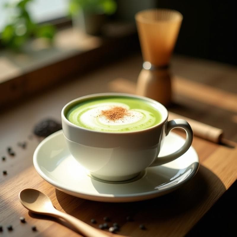 Bebida de Matcha Latte con Leche de Camelina: Receta Japonesa Keto y Energizante