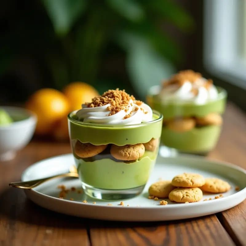 Matcha Tiramisú con Galletas de Avellana: Postre Japonés-Italo Sin Lácteos