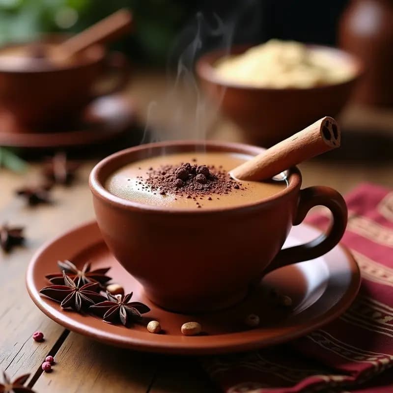 Mate Chocado con Leche de Avena y Especias Andinas: Bebida Argentina Energética
