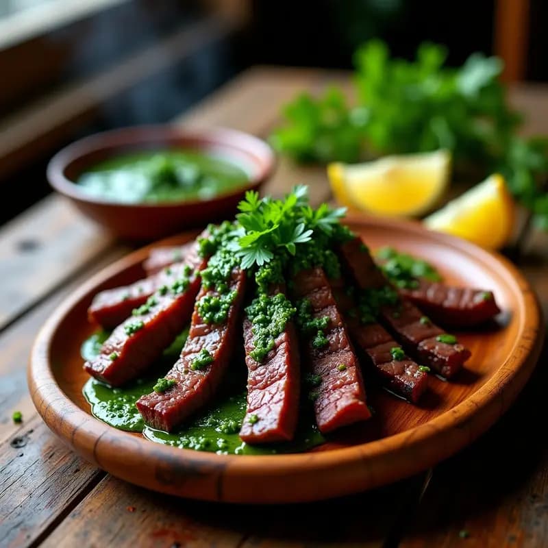Mateado de ternera con Chimichurri: Receta Argentina para Asar