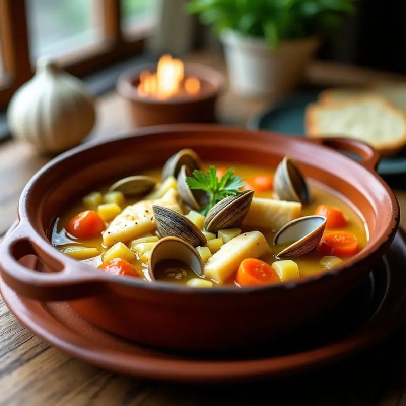 Matelote de Rape con Almejas y Azafrán: Receta Francesa de Pescado en Salsa