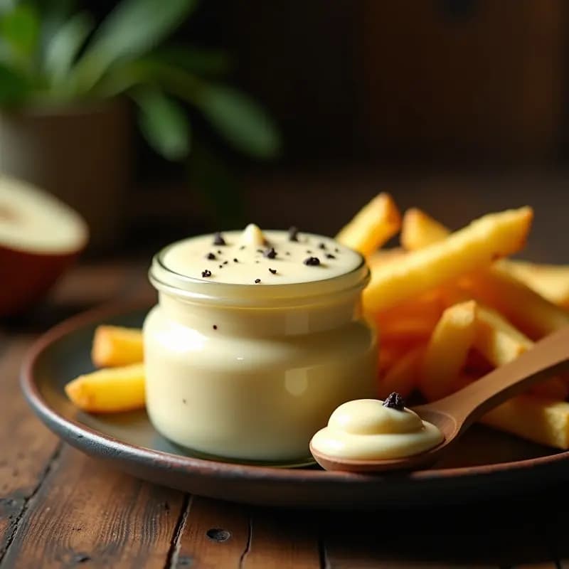 Mayonesa de Aquafaba y Ajo Negro: Salsa Vegana Sin Huevos en 5 Minutos