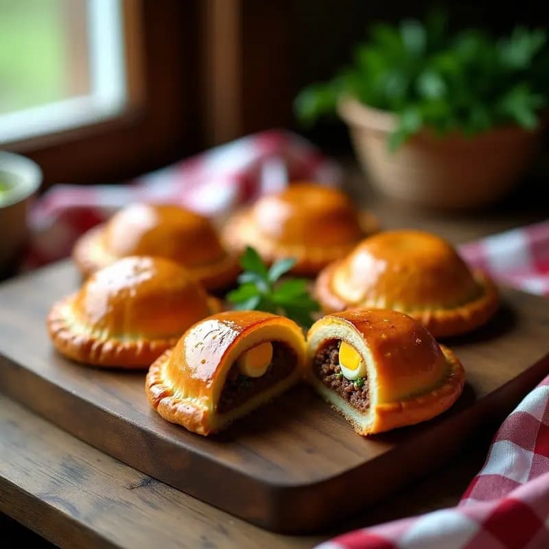 Mediomundo Argentino Relleno de Carne y Huevo: Receta Tradicional de Panadería en Casa