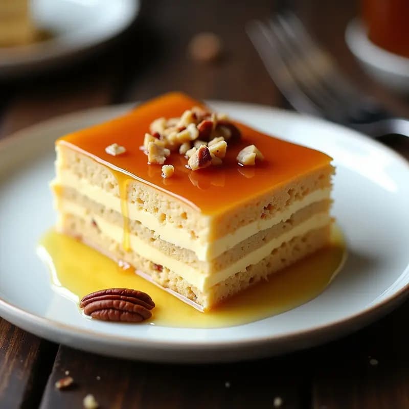Medovik Ruso con Miel y Crema de Leche Fermentada: Pastel por Capas Sin Horno