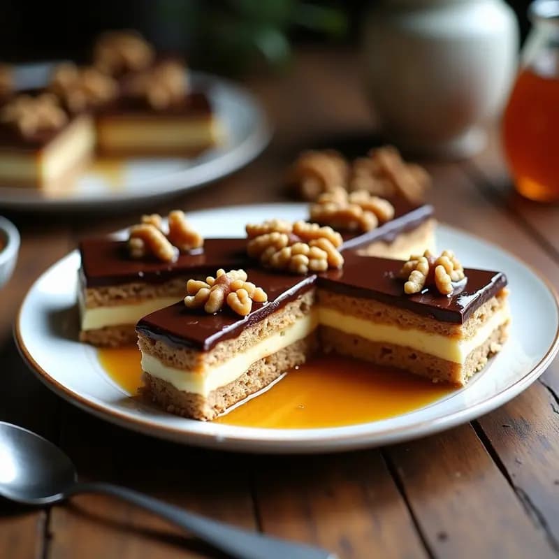 Medovik de Miel y Nueces: Postre Ruso Sin Horno y Alta en Energía