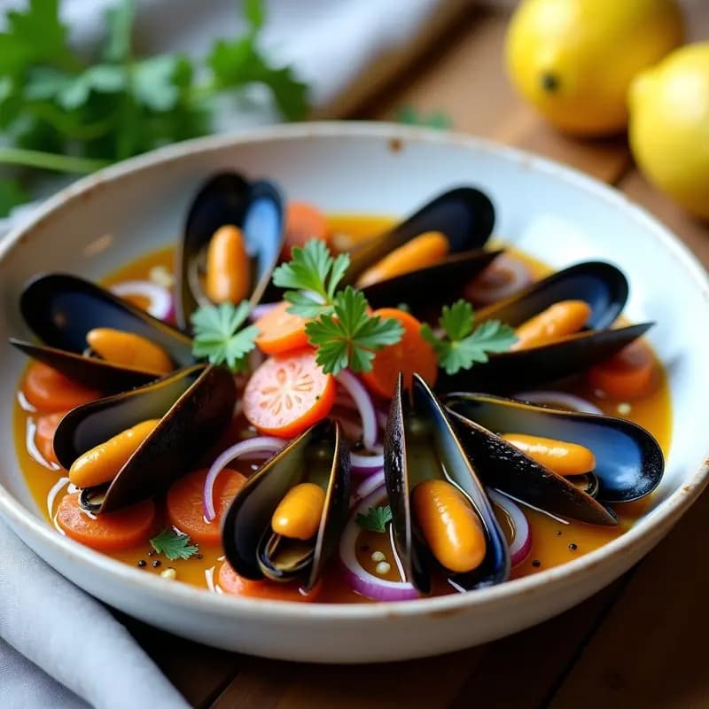 Mejillones en Escabeche con Ajo y Perejil: Tapa Fría de la Costa