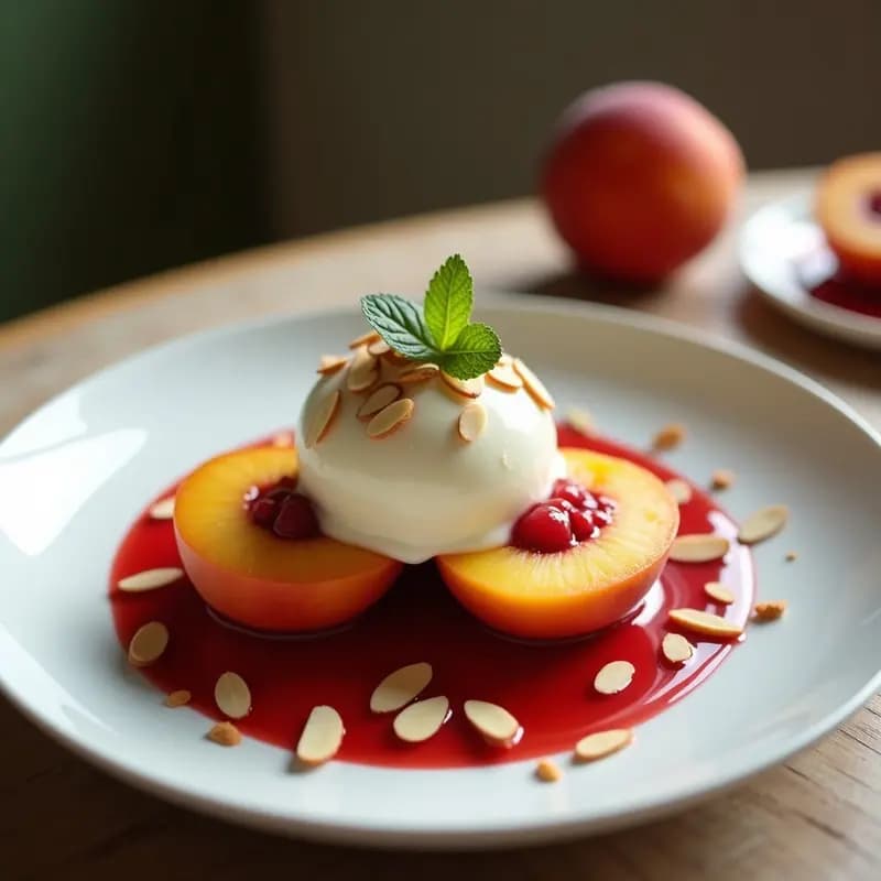 Melba Australiana con Helado de Vainilla y Salsa de Frambuesa: Postre Clásico y Elegante en 10 Minutos