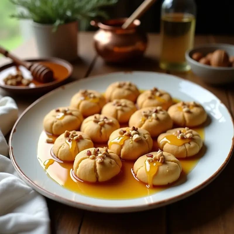 Melomakarona de Semolina con Miel y Nueces: Postre Griego Vegano y Sin Lácteos