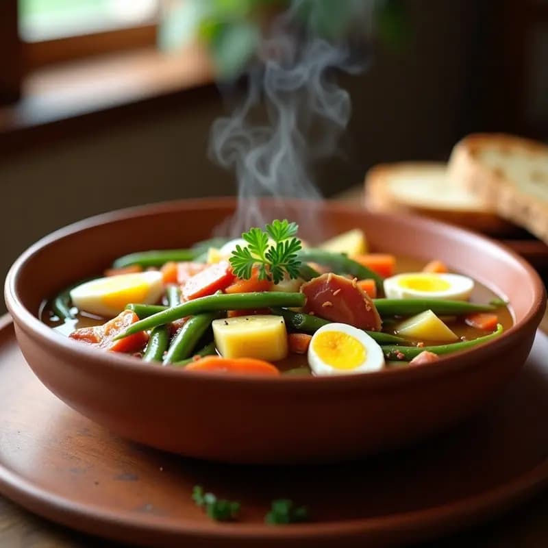 Menestra de Verduras con Jamón y Huevo Duro: Plato Vasco Tradicional y Colorido