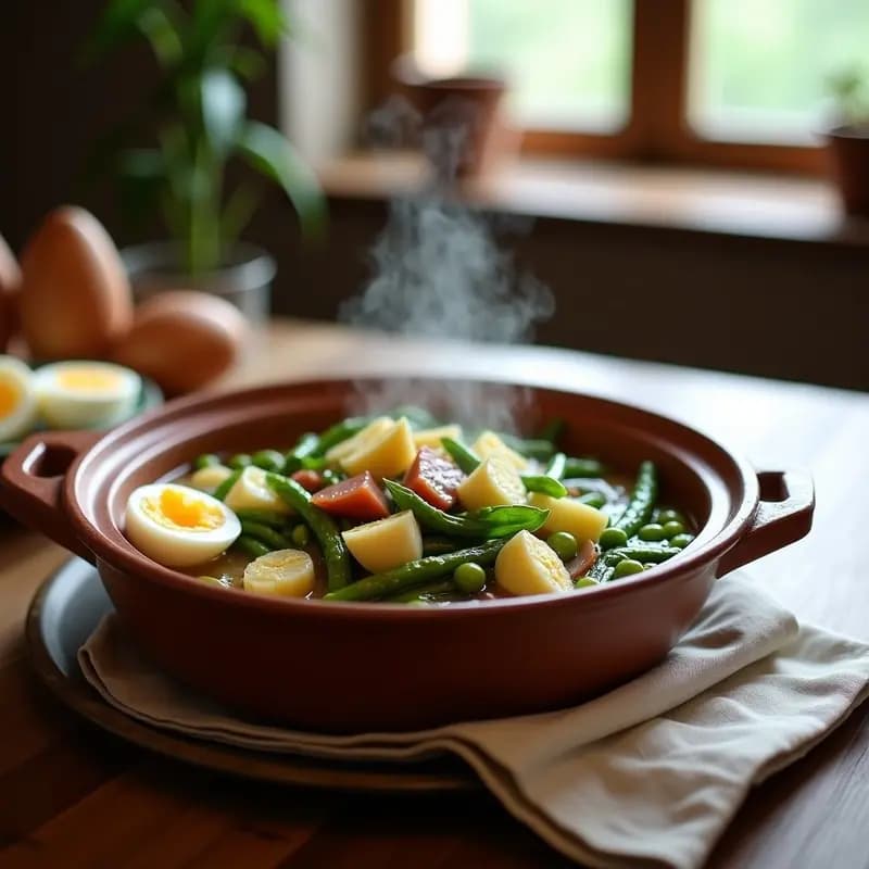 Menestra de Verduras con Jamón: Receta Vasca de Temporada con Alcachofas y Habas