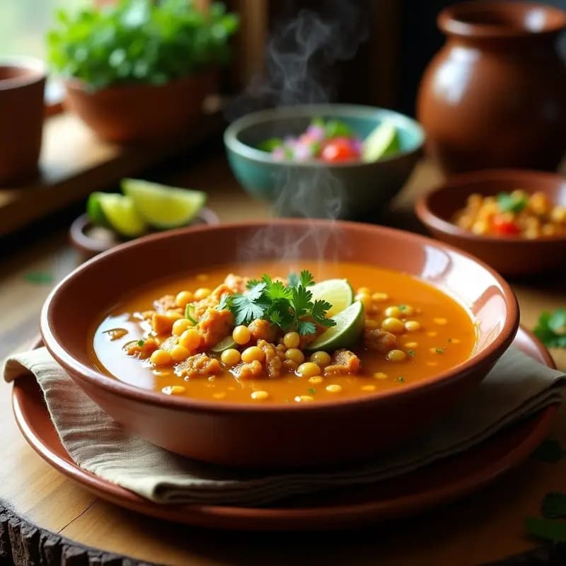 Sopa Menudo Vegana con Jackfruit y Hominy: Receta Mexicana en Olla Lenta y Sin Colesterol