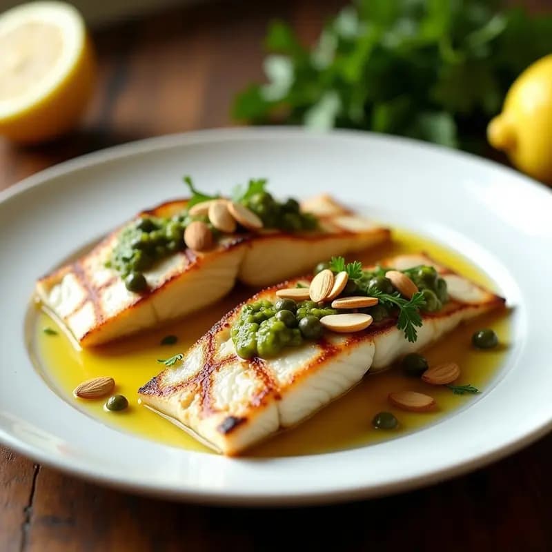 Filetes de Merluza a la Plancha con Salsa de Alcaparras y Limón: Receta Española Keto